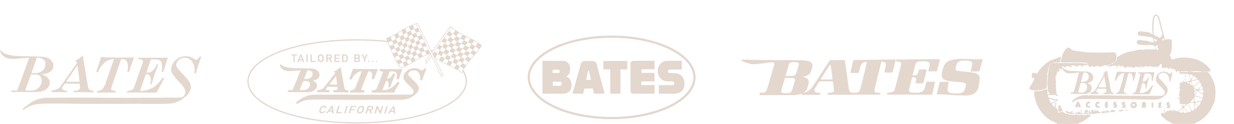 Bates Leathers historic logos through the decades